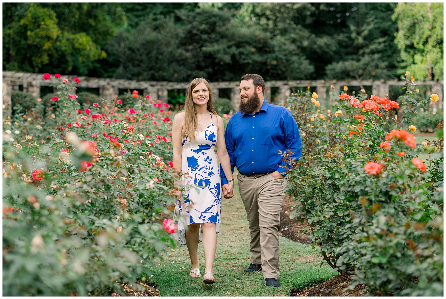 Raleigh Rose Garden Engagement Session - Tiffany L Johnson Photography_0032