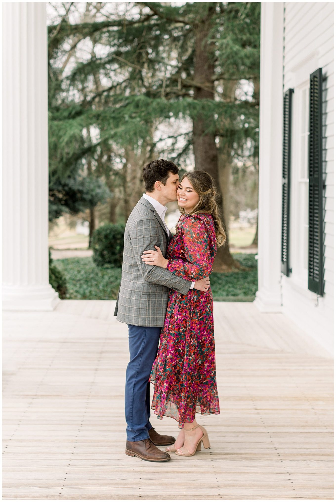 Floral dress outlet engagement photos